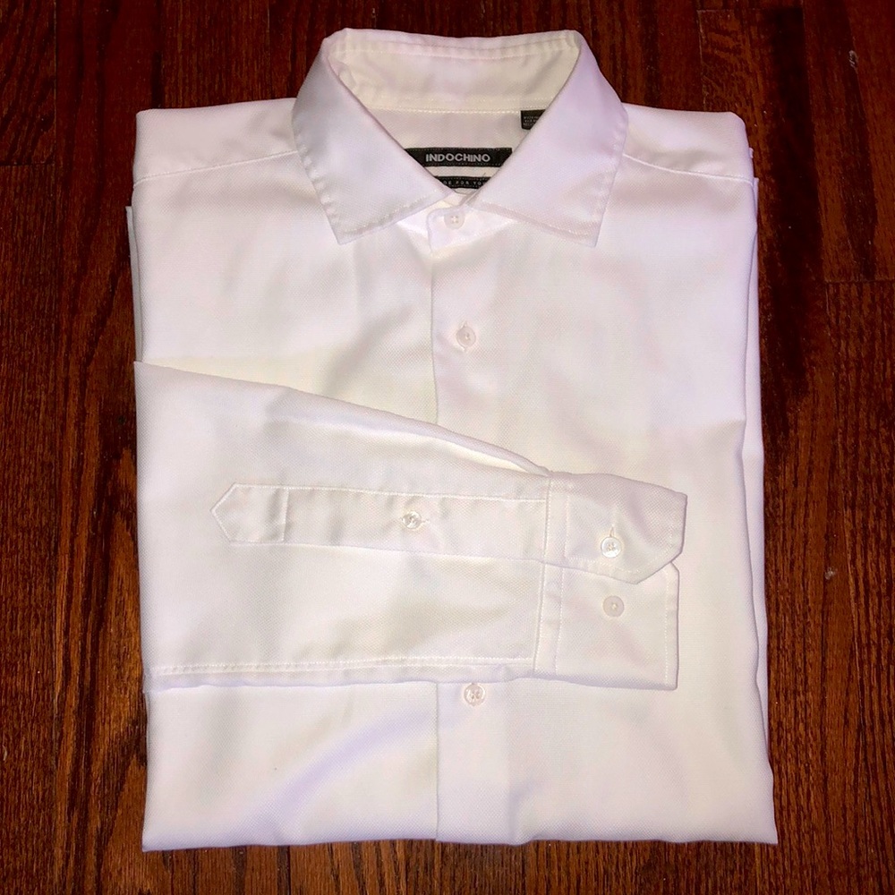 Men’s Slim Fit White Dress Shirt